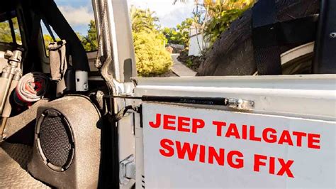 Jeep Tailgate Swing Fix Youtube