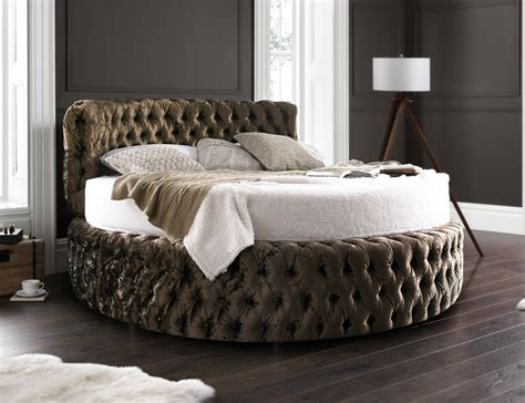 Shop wayfair for the best circle bed frame. Glamour Chesterfield 7FT Round Bed With Headboard 210cm ...