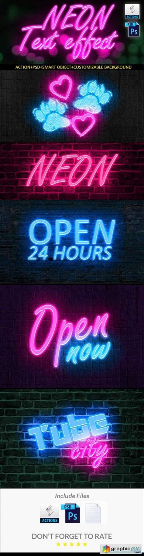 Neon Text Effect 16924431 » Free Download Vector Stock ...