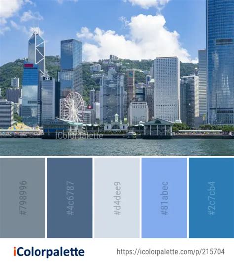 Color Palette Ideas From Metropolitan Area Skyline Skyscraper Image