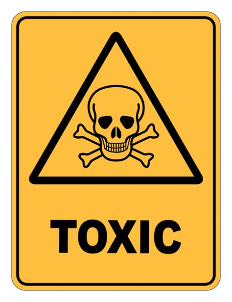 Toxic Warning Safety Sign Safety Signs Warehouse