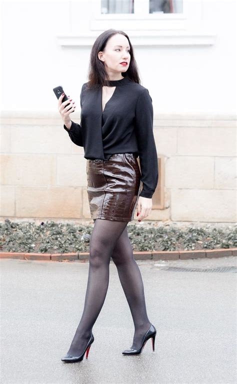 Vanessa Pur. | Fashion, Pantyhose fashion, Leather dresses