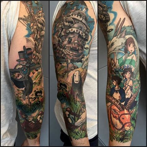 Princess mononoke spirited away tattoos tattoo jiji totoro studio ghibli ghibli my neighbor totoro tattoo sleeve howls moving castle. Studio Ghibli Tattoo Sleeves