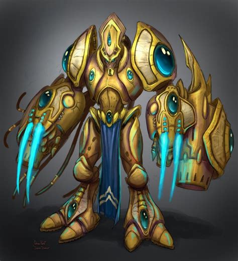 Unitprotosszealot01 Full Starcraft Stars Craft Alien Concept Art