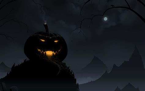 Download Pumpkin Silhouette Aesthetic Creepy Halloween Background