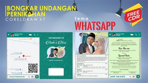 Tutorial Cara Desain Undangan Pernikahan Tema Whatsapp Coreldraw