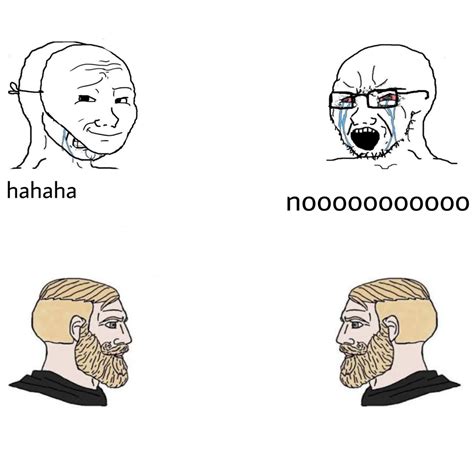 Templates by other chads & stacys: Soyjak Vs Chad Blank Template - Imgflip