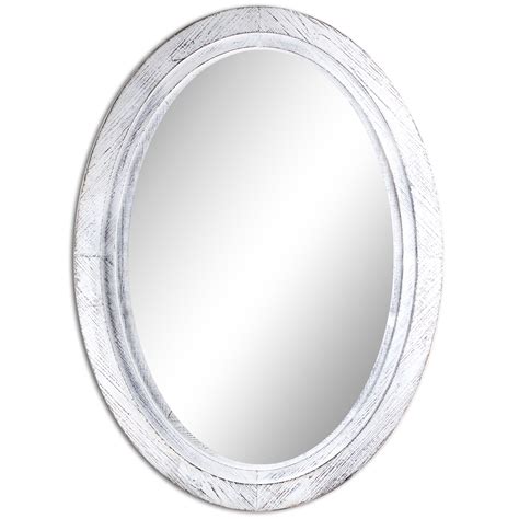 Get inspired with mirrors, farmhouse room ideas and photos for your home refresh or remodel. Antiqued White Farmhouse Oval Mirror - Pier1