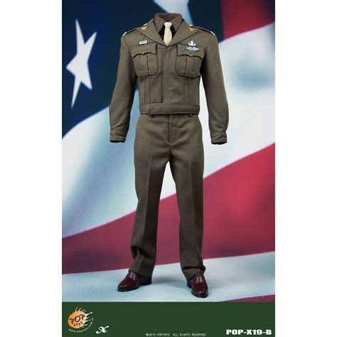 The Golden Age Captain Military Uniforms Suit B 1 6 Style Series X19 World War Ii By Poptoys Popx19b