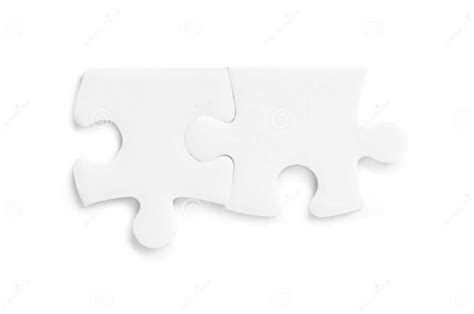 Blank Puzzle Pieces Isolated On White Stock Image Image Of Metaphor