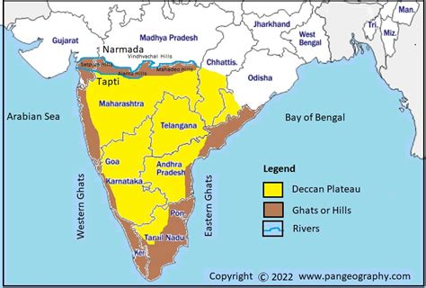 Deccan Plateau Map And Related Facts Pan Geography