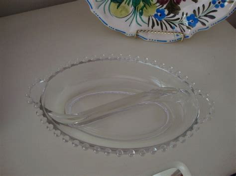 Candlewick Relish Dish Vintage Glass Serving Bowl Divided Bowl S Etsy