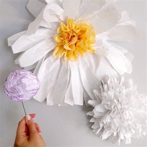 Tissue Paper Flowers Video Tutorial Yeiou Paper Objects