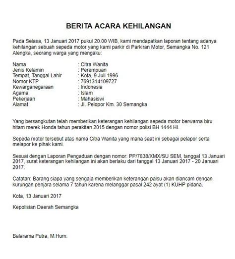 Bagaimana cara membuat berita acara yang baik dan benar? Contoh Surat Berita Acara Kejadian Kecelakaan - Contoh ...