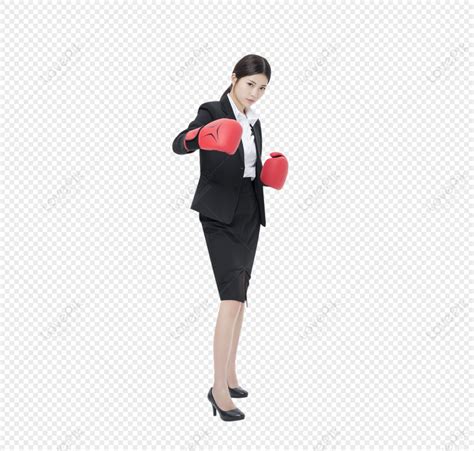 Professional Woman Wearing Boxing Gloves Free Png And Clipart Image For