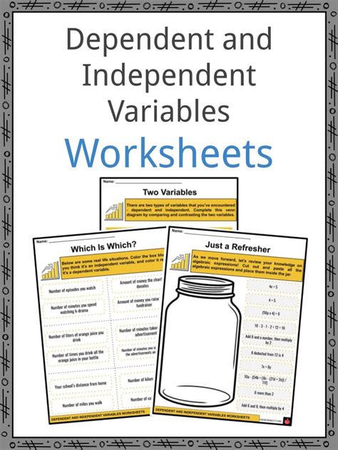 Dependent And Independent Variables Facts And Worksheets For Kids