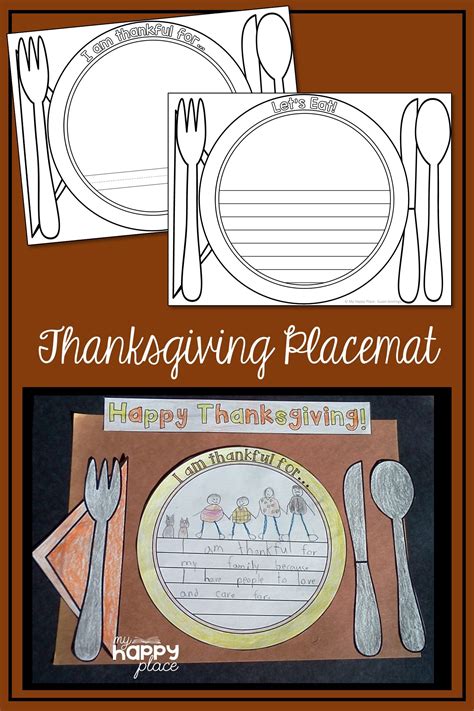 This Thanksgiving Placemat Craftivity Is Perfect For A School Or Class