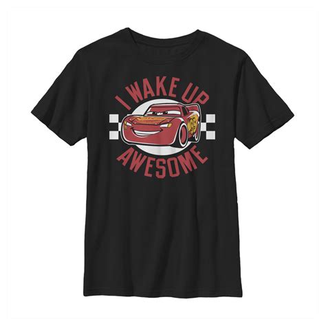 Disney Pixar Cars Boys Cars Lightning Mcqueen Wake Up Awesome T