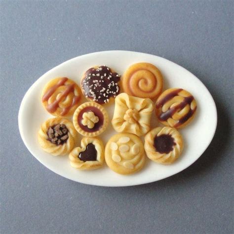 Assorted Chocolate Pastries Polymer Clay Diy Polymer Clay Miniatures