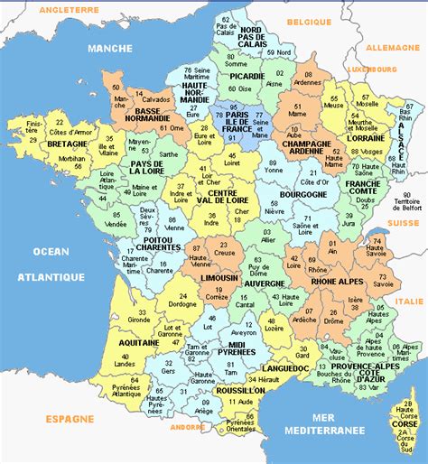 Cartes de france regions et departements, image source: Vacance - France - Ville » Vacances - Arts- Guides Voyages