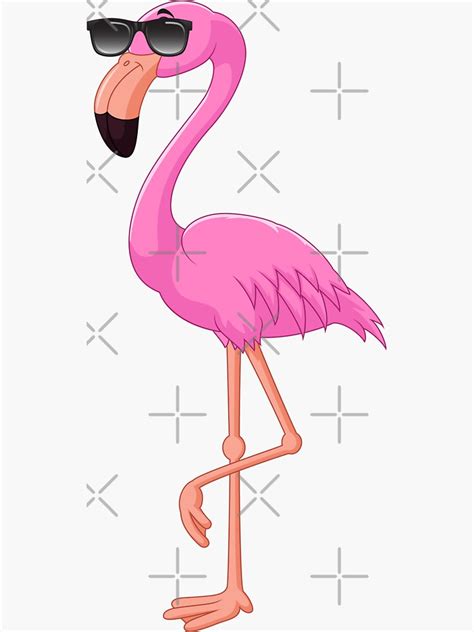 Flamingo Sunglasses T Shirt Pink Flamingo Funny T Shirts Sticker