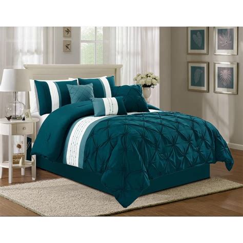 Sicily is a traditional woven design. Olivia 7-Piece Teal King Comforter Set M588969 in 2020 ...