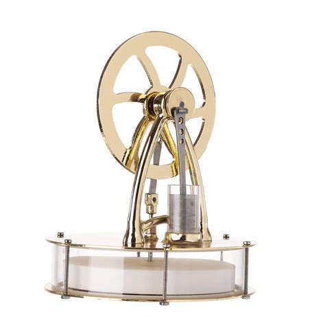 Golden Low Temperature Powered Stirling Engine Science Physical