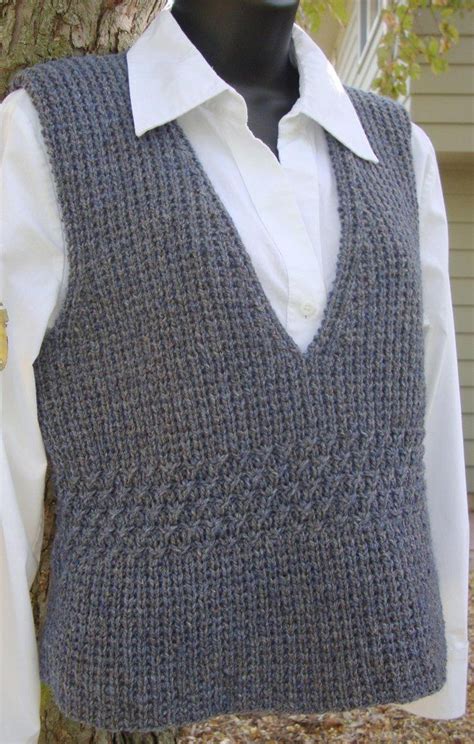 Waisted Vest Knitting Pattern By Kmdoriginals Knit Vest Pattern Free