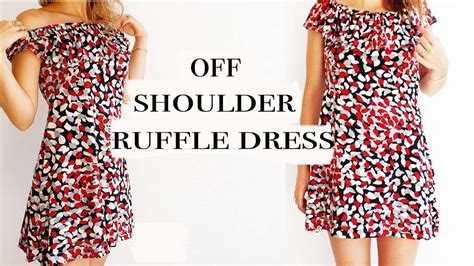 Welcome to h&m, your shopping destination for fashion online. DIY Ruffle-off shoulder dress - YouTube