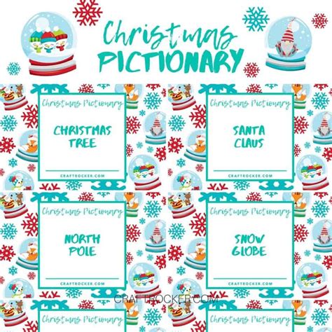 Printable Christmas Pictionary Printable Templates