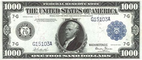 1000 Dollar Bill Front