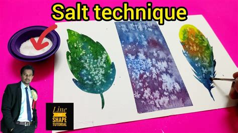 Salt Watercolor Technique Step By Step Salt Painting Youtube