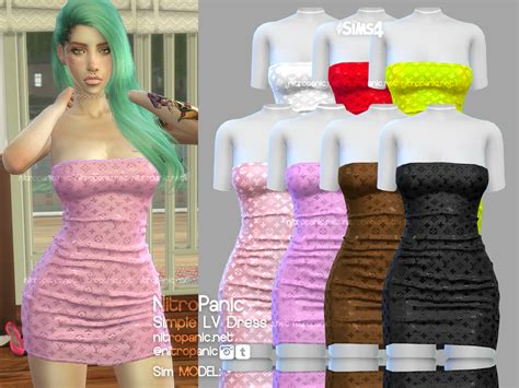 Simple Lv Dress For The Sims 4