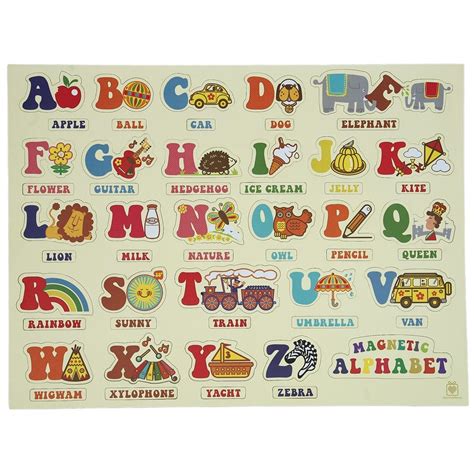 70s Illustrated Alphabet Fridge Magnets Fridge Magnets Alphabet