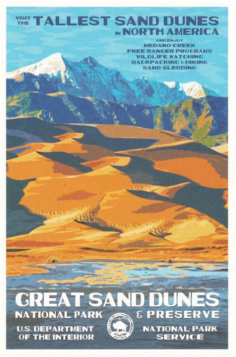 Great Sand Dunes National Park Postcard The Postcard Maven