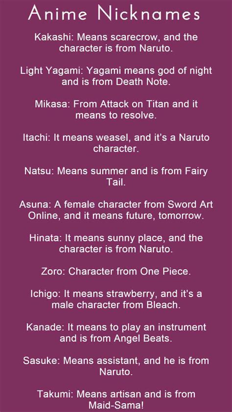 200 Cool Anime Nicknames To Consider Namesbuddy