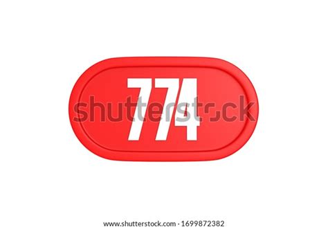 Number 774 3d Sign Red Color Stock Illustration 1699872382 Shutterstock