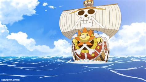 A Cartoon Pirate Ship Floating In The Ocean
