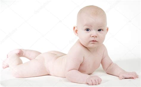 Lying Naked Baby Stock Photo By Phb Cz