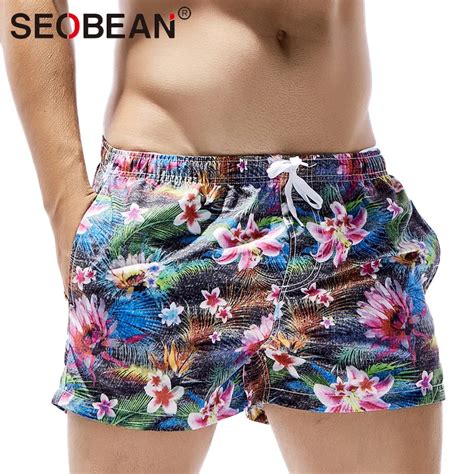 Seobean Brand Men S Beach Shorts Swim Board Surf Boxer Trunks Swimwear