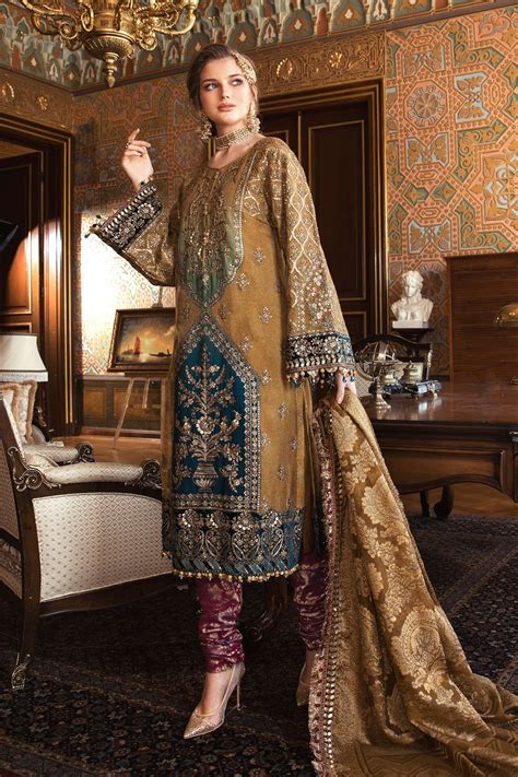 Maria B Embroidered Formal Winter Dresses Collection 3