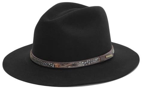Stetson Jackson Fur And Wool Blend Crushable Hat Black Stages West