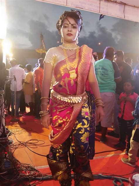 Deepali Chavan Lavni Dancer Kashta Saree Nauvari Saree Saree