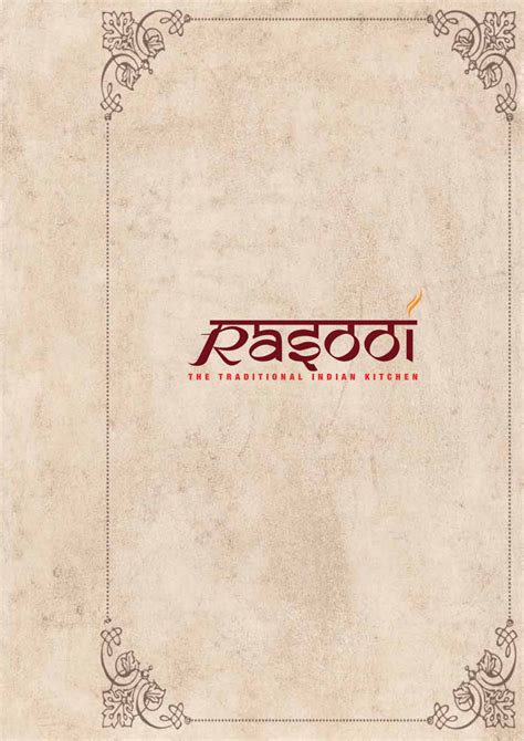 Speisekarte 2023 Rasooi The Traditional Indian Kitchen In Prospect