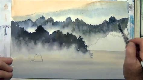 One Easy Way To Paint Believable Fog With Watercolor Is To Paint The