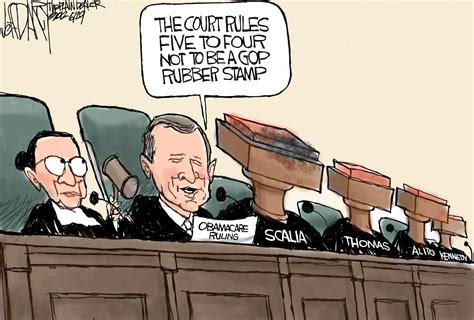 Justice Roberts Vs Right Wing Editorial Cartoon
