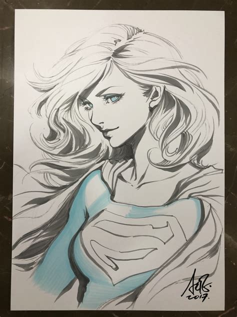 Stanley Artgerm Lau Supergirl Commission In Migs Dc S Commissions Sketches Etc Comic Art