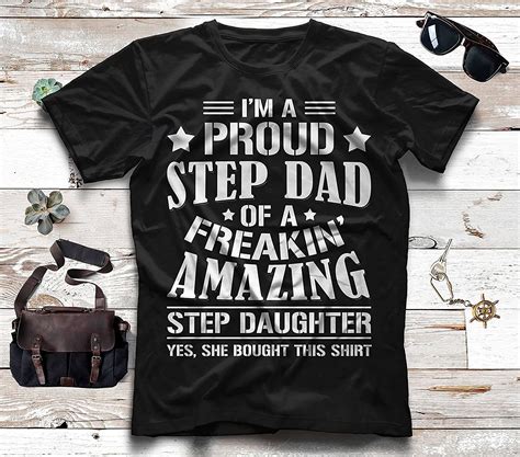 Funny Step Dad Shirt Fathers Day T Step Daughter Stepdad