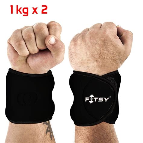 Fitsy Adjustable Exercise Wrist Weights 1 Kg X 1 Pair