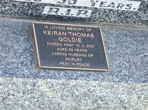 Keiran Thomas Goldie 1938 2007 Find A Grave Memorial